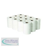 2Work Micro Twin Toilet Roll 2-Ply White 125m (Pack of 24) 2W06439