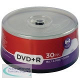 Imation DVD+R 4.7Gb 16X White Inkjet Printable Spindle Pack of 30 i22375