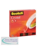 3M Scotch Crystal Clear Tape 19mm x66 Metres 600