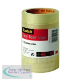 Scotch Easy Tear Clear Tape 25mmx66m (Pack of 6) ET2566T6