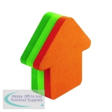 3M Post-it Diecut Cube Arrow 225 Neon Rainbow 3M34983
