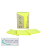 Post-it Recycled Notes 76x127mm 100 Sheets Canary Yellow (Pack of 16) 655-1T