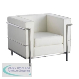 Abbey Cube White 1 Seater