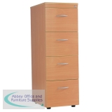 4 Drawer Wooden Filing Cabinet