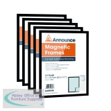 Announce Magnetic Frame A4 Black (5 Pack) AA01847