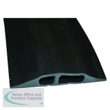 Accodata Double Cable Channel Black 10x30mm 1.5 Metres 59101