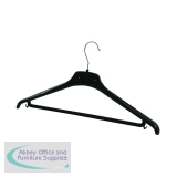 Alba Plastic Coat Hanger Black Pack of 20 PMBASICPL