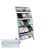 Alba 5 Shelf Mobile Literature Display Stand 3xA4 DD5GM