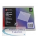 Rexel Ice Wallet Durable Polypropylene Popper-seal A5 Translucent Clear Ref 2101658 [Pack 5]
