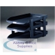 Rexel Agenda Classic Risers Self-locking for Letter Trays 53mm Charcoal Ref 25224 [Pack 5]