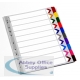 White Box A4 Mylar Divider 10-Part Multi-Colour