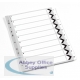 White Box A4 Mylar Index 1-10 White