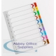 White Box A4 Mylar Index 1-10 Multi-Colour