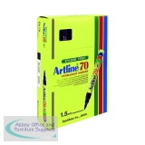 Artline 70 Marker Bullet Tip Black A701