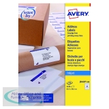 Avery Inkjet Address Labels QuickDRY 63.5x38.1mm 21 Per Sheet White (2100 Pack) J8160-100