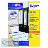 Avery Laser Inkj Lever Arch Labels 200x60mm Wht (Pack of 100) L7171-25
