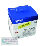 Brother QL Continuous Film Tape 62mm Yellow DK22606