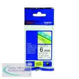 Brother P-Touch Tape TZ111 6mm Black/Clear