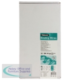 Fellowes Wire Binding Element 12.7mm White Pack of 100 53270