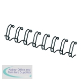 Fellowes Wire Binding Element 12.7mm Black Pack of 100 53273