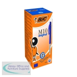 Bic M10 Clic Retractable Ballpoint Pen Medium Blue  (50 Pack) 901218