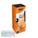 Bic M10 Clic Retractable Ballpoint Pen Medium Black (50 Pack) 901256