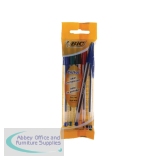 Bic Cristal Medium Ballpoint Pen Pouch of 5 Assorted 890749