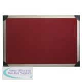 Bi-Office Felt Board 600x900mm Eclipse Aluminium Frame Burgundy FA0333560