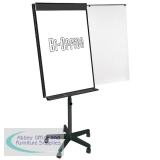 Bi-Office Vanguard Mobile Magnetic Flipchart Easel Black EA48066821
