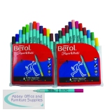 Berol Colourfine Pen Assorted Water Based Ink Wallet of 24 CFW S0376530