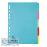 Elba A4 Extra-Wide 5-Part Card Divider Assorted 100080809