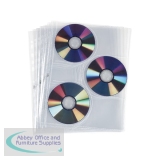 Elba CD/DVD Pocket Pack of 10 Clear 100206995