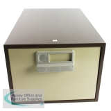 Bisley Card Index Cabinet 8x5 inches Single Coffee/Cream FCB15