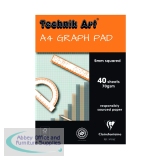 Technik Art Graph Pad A4 5mm Quadrille 40 Leaf XPG6