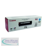 Canon LBP-5050/5050N 716C Laser Toner Cartridge 1500 Prints Cyan 1979B002AA