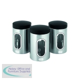 CPD Kitchen Canister Set of 3 Stainless Steel