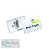 Durable Combi Clip Name Badge 40x75mm Pack of 25 8211/19