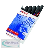 Edding 330 Permanent Chisel Tip Marker Black (Pack of 10) 330-001