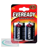 Eveready Super Heavy Duty Size D Batteries (2 Pack) R20B2UP