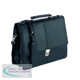 Falcon Synthetic Leather Flapover Briefcase 2584