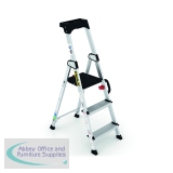 Climb-It Professional 3 Tread Step Ladder with Carry Handle Aluminium CAH103