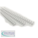 Acco GBC A5 3:1 Binding Wire 6mm Metallic Silver Pack of 100 4400026