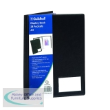 Exacompta Guildhall Display Book 24 Pocket A4 Black CDB24Z
