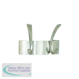GU42031 - Safco Curve 2-Hook Coat Rack Silver 4203SL