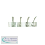 Safco Curve 4-Hook Coat Rack Silver 4205SL