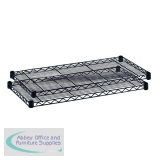 Safco Wire Commercial Shelving Extra Shelves Black Pack of 2 5243BL
