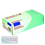 Shield Powder-Free Vinyl Gloves Clear Medium Pack of 100 GD10