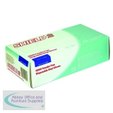 Shield Powder-Free Vinyl Gloves Clear Large Pack of 100 GD10