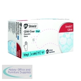 Shield Powder-Free Vinyl Gloves Small Pack of 100 Clear GD09