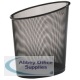 Alba Mesh Large Round Waste Basket Black